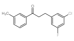 3-(3-CHLORO-5-FLUOROPHENYL)-3'-METHYLPROPIOPHENONE structure