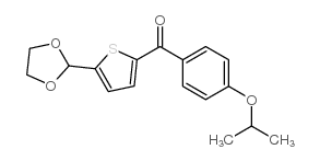 5-(1,3-DIOXOLAN-2-YL)-2-(4-ISOPROPOXYLBENZOYL)THIOPHENE结构式