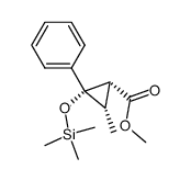 c-3-Methyl-t-2-phenyl-c-2-(trimethylsiloxy)-r-1-cyclopropancarbonsaeure-methylester Structure