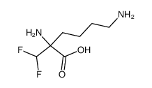 DL-α-difluoromethyllysine结构式