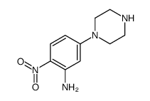 2-硝基-5-(1-哌嗪基)苯胺结构式