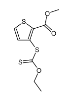 methyl 3-((ethoxycarbonothioyl)thio)thiophene-2-carboxylate结构式