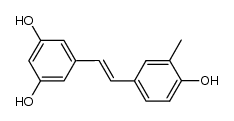 (E)-5-(4-hydroxy-3-methylstyryl)benzene-1,3-diol结构式