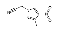 (3-methyl-4-nitro-1H-pyrazol-1-yl)acetonitrile structure