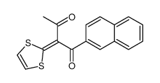 2-(1,3-dithiol-2-ylidene)-1-naphthalen-2-ylbutane-1,3-dione Structure