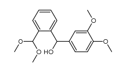 2-(3,4-dimethoxy-α-hydroxybenzyl)benzaldehyde dimethylacetal Structure