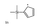 (1-trimethylsilylcyclopenta-2,4-dien-1-yl)indium Structure