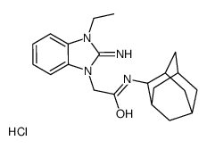 N-(2-adamantyl)-2-(3-ethyl-2-iminobenzimidazol-1-yl)acetamide,hydrochloride Structure