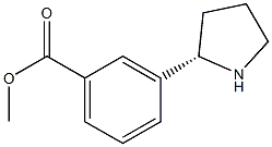 METHYL 3-((2S)PYRROLIDIN-2-YL)BENZOATE结构式