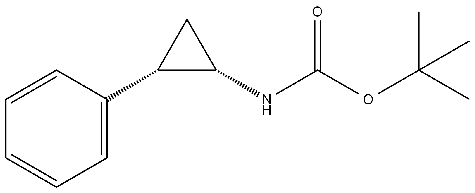 叔-丁基 ((1S,2S)-2-苯基环丙基)氨基甲酯结构式