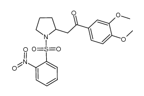 1-(3,4-dimethoxyphenyl)-2-(1-(2-nitrophenylsulfonyl)pyrrolidin-2-yl)ethanone Structure