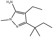 1H-Pyrazol-5-amine, 3-(1,1-dimethylpropyl)-4-ethyl-1-methyl- Structure