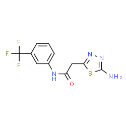 5-AMINO-N-[3-(TRIFLUOROMETHYL)PHENYL]-1,3,4-THIADIAZOLE-2-ACETAMIDE结构式