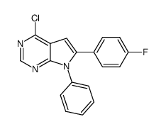 4-chloro-6-(4-fluorophenyl)-7-phenyl-7H-pyrrolo[2,3-d]pyrimidine结构式