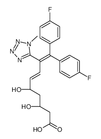 (3R,5S,6E)-9,9-bis(4-fluorophenyl)-3,5-dihydroxy-8-(1-methyltetrazol-5-yl)nona-6,8-dienoic acid结构式