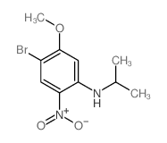 2-溴-5-异丙基氨基-4-硝基苯甲醚结构式