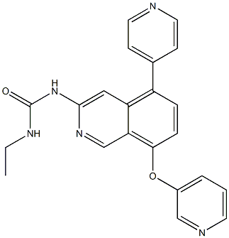 1-ethyl-3-(8-(pyridin-3-yloxy)-5-(pyridin-4-yl)isoquinolin-3-yl)urea结构式