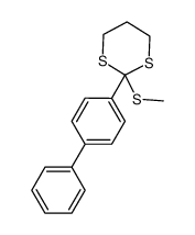 2-[(1,1'-biphenyl)-4-yl]-2-(methylthio)-1,3-dithiane结构式