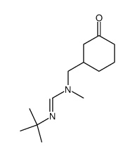 N'-tert-Butyl-N-methyl-N-(3-oxo-cyclohexylmethyl)-formamidine Structure