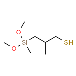 3-(dimethoxymethylsilyl)-2-methylpropanethiol结构式