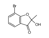 7-bromo-2-hydroxy-2-methyl-2,3-dihydrobenzo(b)furan-3(2H)-one结构式