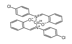 bis(2-{(E)-[(4-chlorophenyl)imino]methyl}phenolate)cobalt(II)结构式