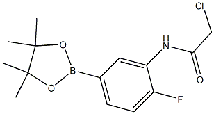 2-氯-N-(2-氟-5-(4,4,5,5-四甲基-1,3,2-二噁硼戊环-2-基)苯基)乙酰胺结构式