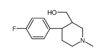 (3R,4R)-4-(4-Fluorophenyl)-3-piperidinemethanol Structure