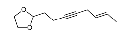 (E)-2-(oct-3-yn-6-enyl)-1,3-dioxolane Structure