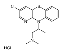 10H-Pyrido(3,2-b)(1,4)benzothiazine, 3-chloro-10-((2-(dimethylamino)-1-methyl)ethyl)-, hydrochloride Structure