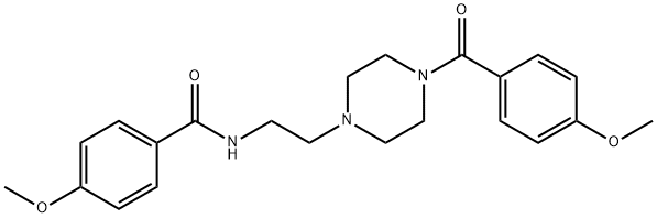 4-methoxy-n-(2-[4-(4-methoxybenzoyl)piperazino]ethyl)benzenecarboxamide Structure