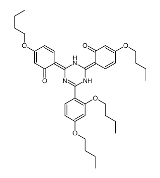 2,4-Bis[2-hydroxy-4-butoxyphenyl]-6-(2,4-dibutoxyphenyl)-1,3,5-triazin Structure