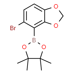 5-Bromobenzo[1,3]dioxole-4-boronic acid pinacol ester structure