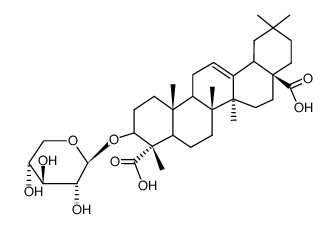 3β-(β-D-Xylopyranosyloxy)-5α-olean-12-ene-23,28-dioic acid结构式