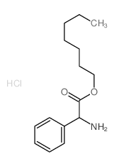 Benzeneacetic acid, a-amino-, heptyl ester,hydrochloride (1:1) Structure