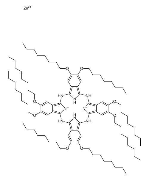 2,3,9,10,16,17,23,24-八(辛氧基)-29H,31H-酞菁锌结构式