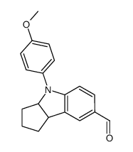 4-(4-methoxyphenyl)-1,2,3,3a,4,8b-hexahydrocyclopenta[b]-indole-7-carbaldehyde Structure