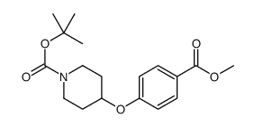 Methyl-4-(N-(tert-butoxycarbonyl)-4-piperidinyloxy)benzoate Structure