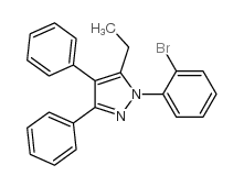 1-(2-BROMOPHENYL)-5-ETHYL-3,4-DIPHENYL-1H-PYRAZOLE structure