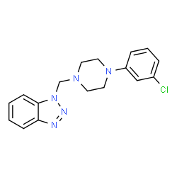 1-([4-(3-CHLOROPHENYL)PIPERAZINO]METHYL)-1H-1,2,3-BENZOTRIAZOLE structure