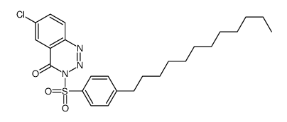 6-chloro-3-(4-dodecylphenyl)sulfonyl-1,2,3-benzotriazin-4-one结构式