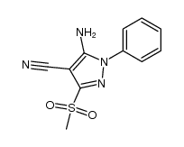 5-amino-4-cyano-3-methylsulfonyl-1-phenyl-1H-pyrazole Structure