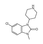 5-chloro-1-methyl-3-piperidin-4-yl-1,3-dihydro-benzoimidazol-2-one Structure