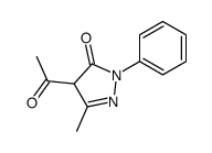 4-acetyl-5-methyl-2-phenyl-4H-pyrazol-3-one Structure