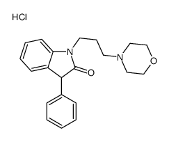 1-(3-morpholin-4-ium-4-ylpropyl)-3-phenyl-3H-indol-2-one,chloride Structure