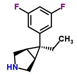 3-Azabicyclo[3.1.0]hexane,6-(3,5-difluorophenyl)-6-ethyl-,(1alpha,5alpha,6alpha)-(9CI)结构式