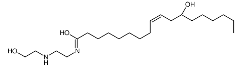 (9Z,12R)-12-Hydroxy-N-[2-[(2-hydroxyethyl)amino]ethyl]-9-octadecenamide结构式