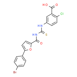 5-BROMO-2-[[[[[5-(3-CHLOROPHENYL)-2-FURANYL]CARBONYL]AMINO]THIOXOMETHYL]AMINO]-BENZOIC ACID picture