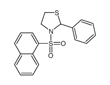 (9CI)-3-(1-萘磺酰基)-2-苯基-噻唑烷结构式