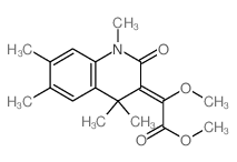 Acetic acid,2-(1,4-dihydro-1,4,4,6,7-pentamethyl-2-oxo-3(2H)-quinolinylidene)-2-methoxy-,methyl ester structure